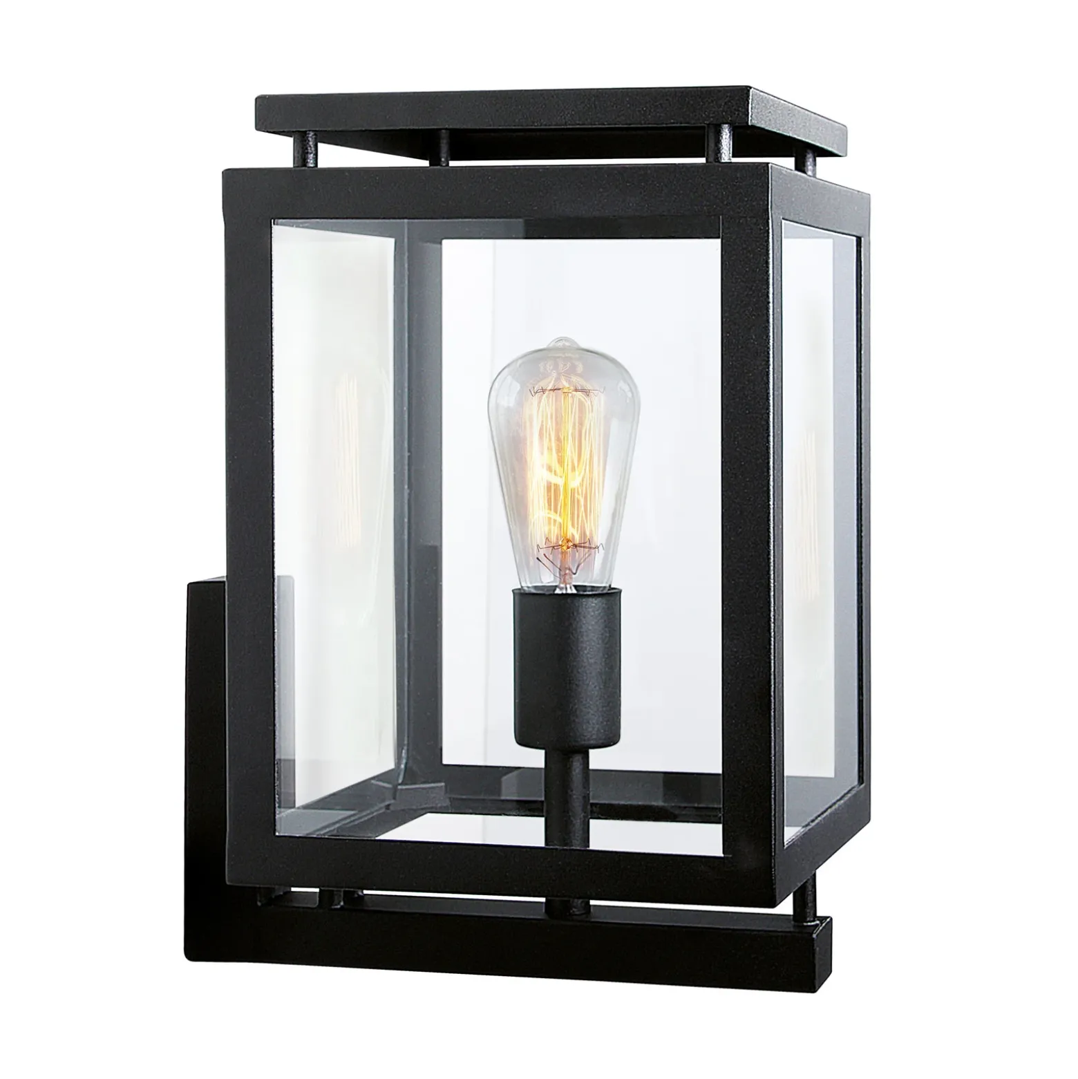 Aplique de exterior de Vecht, 37 cm, negro