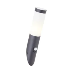 Aplique de exterior Dody Sensor, negro, metal, plástico