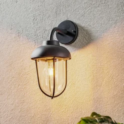 Aplique de exterior Duero estilo vintage antracita