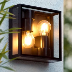 Aplique de exterior Dukan IP65, 2 luces