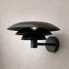 Aplique de exterior Dyberg Larsen DL30, negra, aluminio, Ø 30 cm, G9
