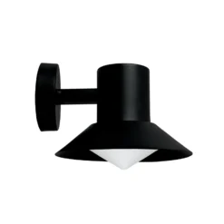 Aplique de exterior Dyberg Larsen Venice, negra, Ø 20 cm