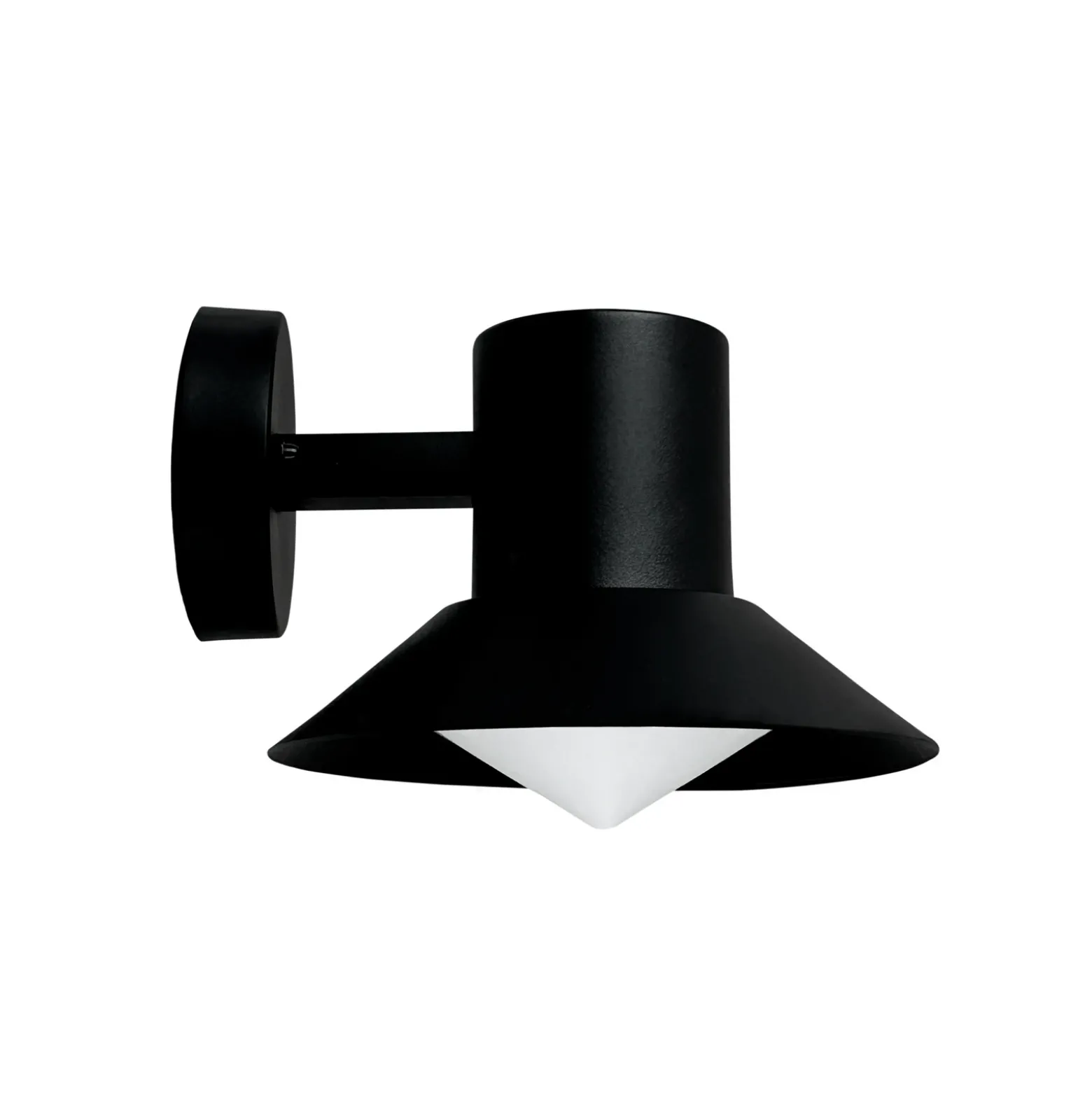 Aplique de exterior Dyberg Larsen Venice, negra, Ø 20 cm