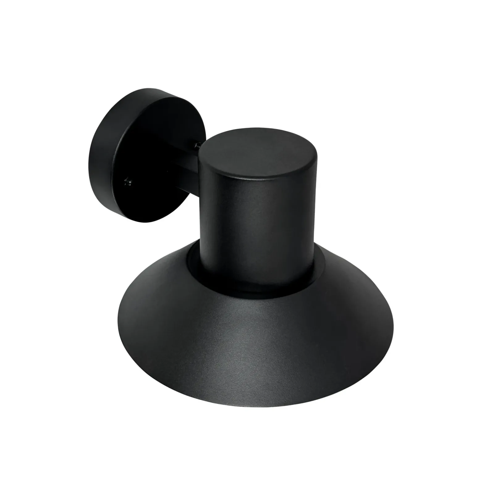 Aplique de exterior Dyberg Larsen Venice, negra, Ø 20 cm