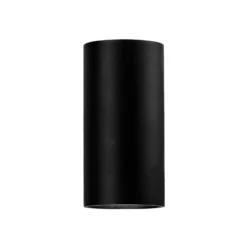 Aplique de exterior Egger DLS Tubo, negro, Ø 9 cm aluminio arriba/abajo