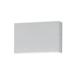 Aplique de exterior Egger LED Flatbox, blanco, 11x7 cm, aluminio