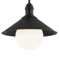 Aplique de exterior Enduro, negro, acero, vidrio, IP44, E27