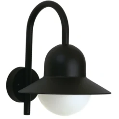 Aplique de exterior 183 en forma simple, negro