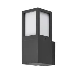 Aplique de exterior Facado 2 Square, aluminio, gris oscuro, E27
