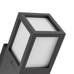 Aplique de exterior Facado 2 Square, aluminio, gris oscuro, E27
