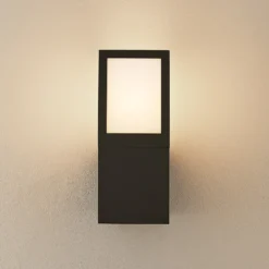 Aplique de exterior Facado 2 Square, aluminio, gris oscuro, E27