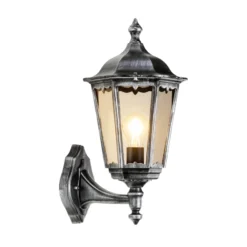 Aplique de exterior 1110 farol de pie negro-plata