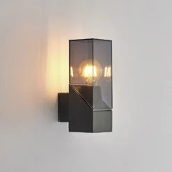Aplique de exterior Fiola de Lucande, 25 cm, antracita, IP54