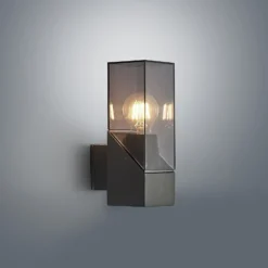 Aplique de exterior Fiola de Lucande, 25 cm, antracita, IP54