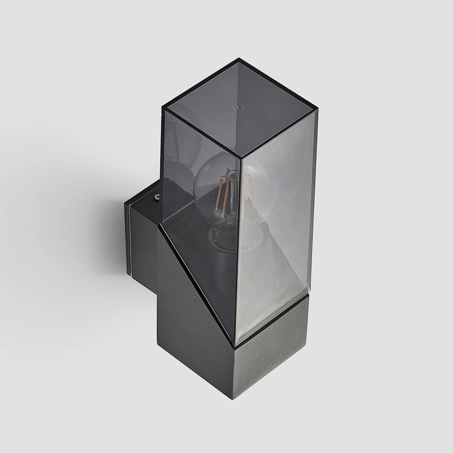 Aplique de exterior Fiola de Lucande, 25 cm, antracita, IP54
