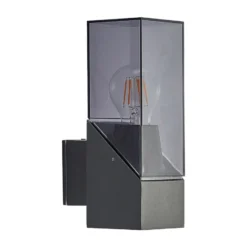 Aplique de exterior Fiola de Lucande, 25 cm, antracita, IP54