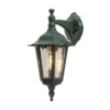 Aplique de exterior Firenze, verde, portalámpara inferior, 36 cm