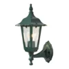 Aplique de exterior Firenze, verde, portalámpara superior, 36 cm