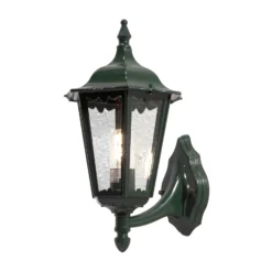 Aplique de exterior Firenze, verde, portalámpara superior, 48 cm