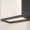 Aplique de exterior Floeva, negra, 37 cm de ancho, IP65, E27
