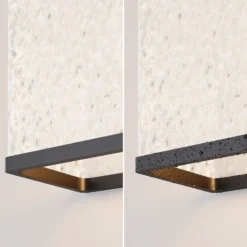 Aplique de exterior Floeva, negra, 37 cm de ancho, IP65, E27