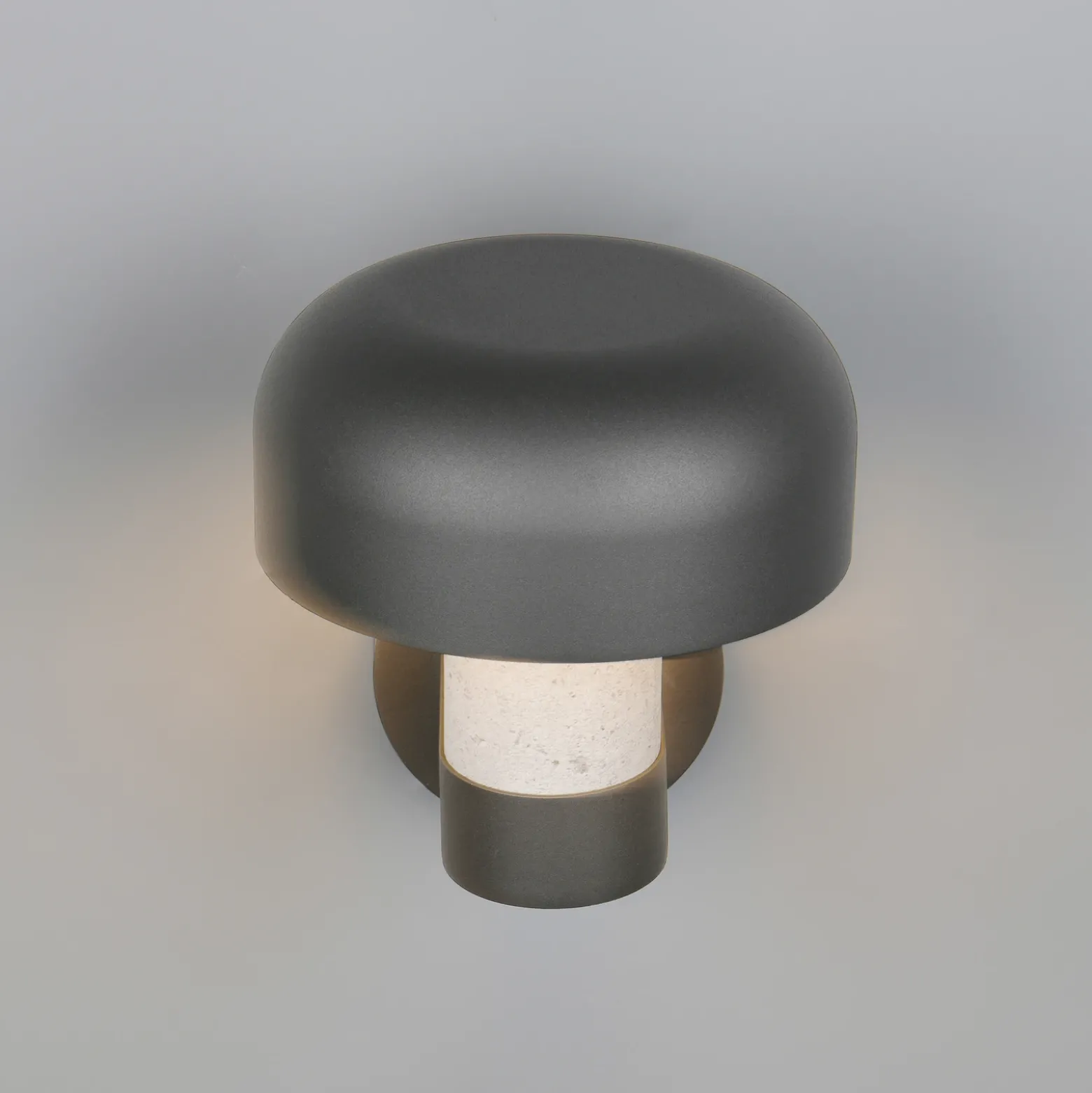 Aplique de exterior Fraser Sensor gris/aspecto hormigón, aluminio IP54 E27