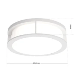 Aplique de exterior Henry, Ø 30cm blanco