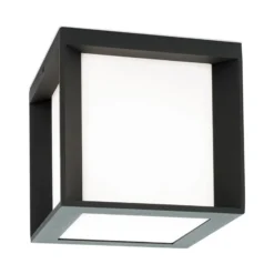 Aplique de exterior Henry, 16x16x16cm antracita