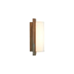 Aplique de exterior Ice Cubic 3410, latón antiguo