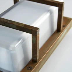 Aplique de exterior Ice Cubic 3415, latón antiguo