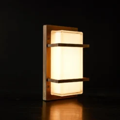 Aplique de exterior Ice Cubic 3415, latón antiguo