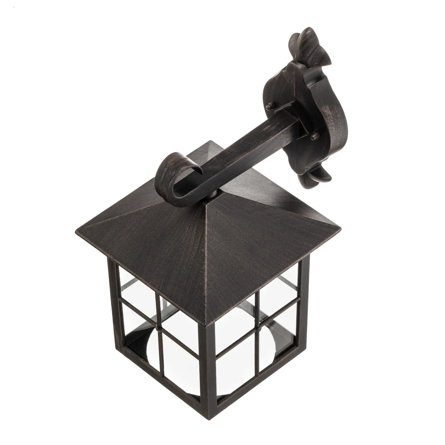 Aplique de exterior Ida de Lindby, color óxido, farol, 34 cm, E27