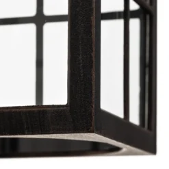 Aplique de exterior Ida de Lindby, color óxido, farol, 34 cm, E27