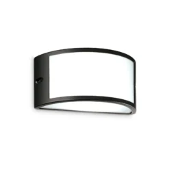 Aplique de exterior Ideal Lux Rex 1, negro, aluminio, IP44, E27