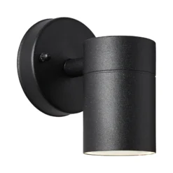 Aplique de exterior Jandy down, fijo, negro, metal, GU10