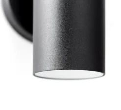 Aplique de exterior Jandy up/down, negro, metal, cristal, GU10
