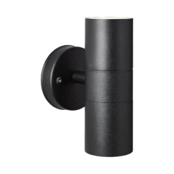 Aplique de exterior Jandy up/down, negro, metal, cristal, GU10