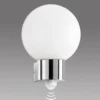 Aplique de exterior Kekoa, vidrio, acero inoxidable, sensor, Ø 23 cm