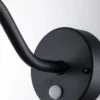 Aplique de exterior Klampenborg, negra, con sensor, IP44