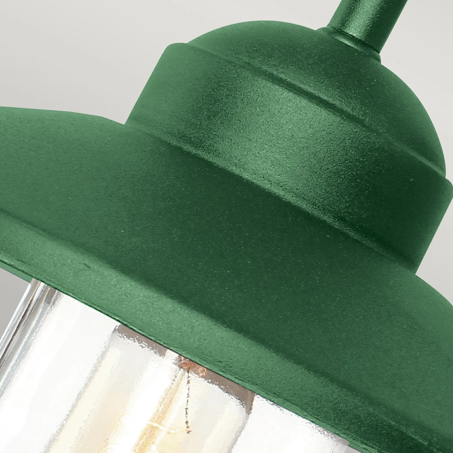 Aplique de exterior Klampenborg, verde, farol, acero inoxidable