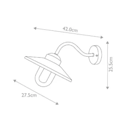 Aplique de exterior Klampenborg, verde, farol, acero inoxidable