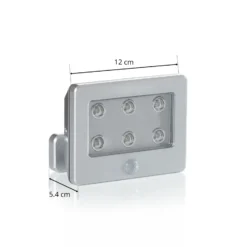 Aplique de exterior Kollig, sensor, funciona con pilas