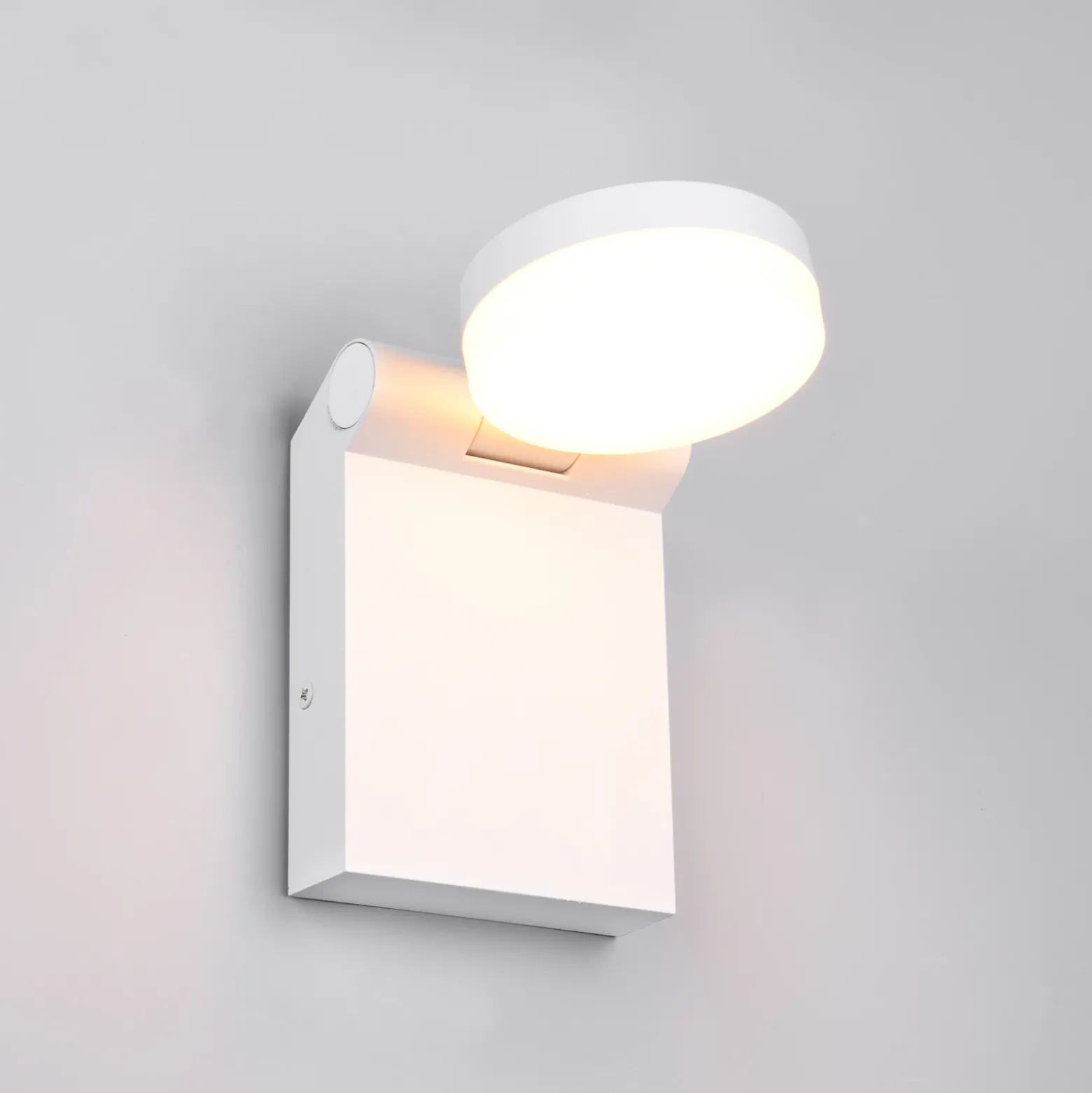 Aplique de exterior LED Adour, blanco mate, orientable, CCT, IP44