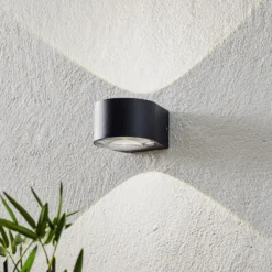 Aplique de exterior LED CMD 9029 con lentes de cristal