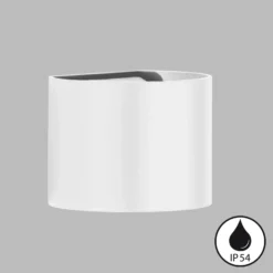 Aplique de exterior LED Matteo, blanco, ancho 14 cm, 2 luces.