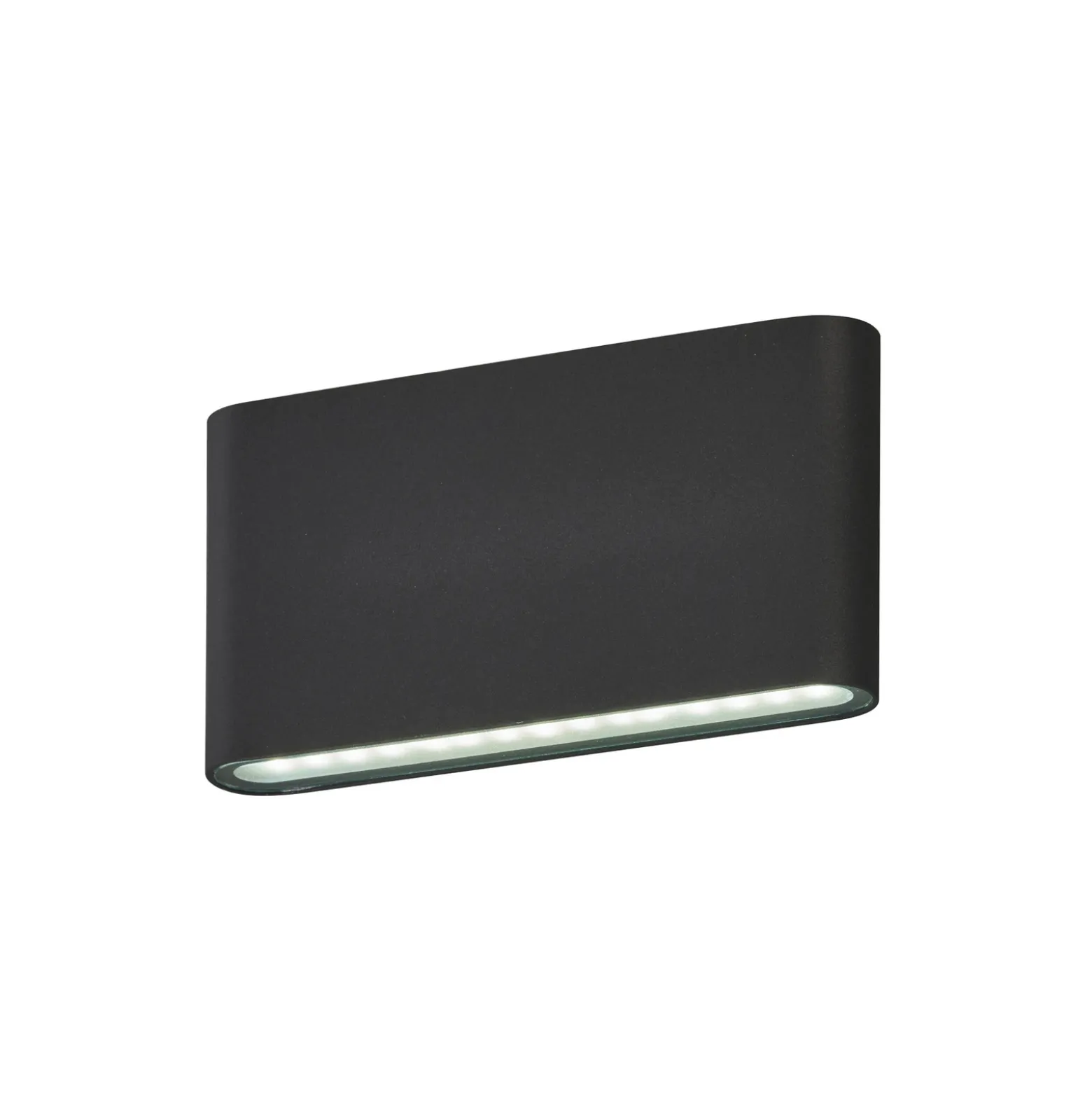 Aplique de exterior LED Scone, negro, ancho 17,5 cm, 2 luces.