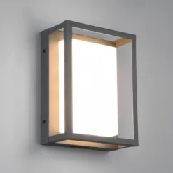 Aplique de exterior LED Witham, IP54, CCT, antracita