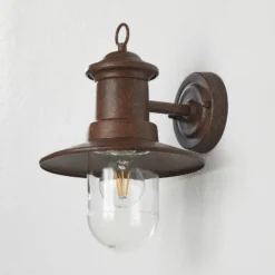 Aplique de exterior Leonie marrón vintage