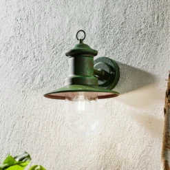 Aplique de exterior Leonie verde vintage