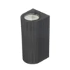 Aplique de exterior Lindby Aluvo, antracita, 16 cm, IP65 Riffel